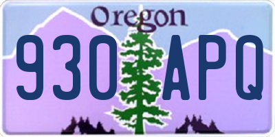 OR license plate 930APQ