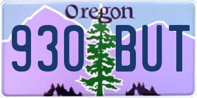 OR license plate 930BUT
