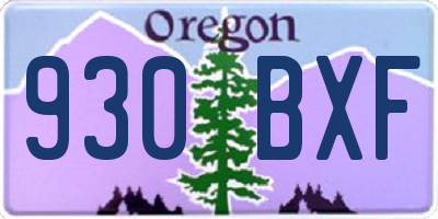 OR license plate 930BXF