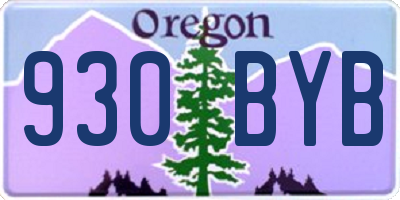 OR license plate 930BYB