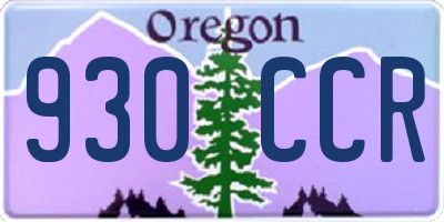 OR license plate 930CCR