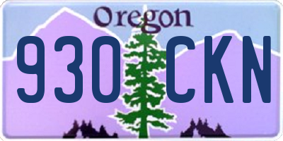 OR license plate 930CKN