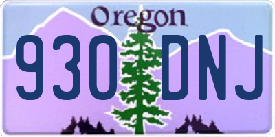 OR license plate 930DNJ