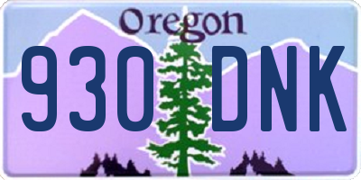 OR license plate 930DNK