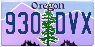 OR license plate 930DVX