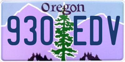 OR license plate 930EDV