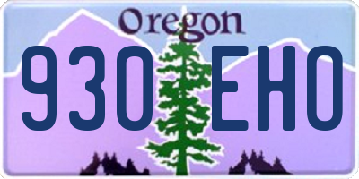 OR license plate 930EHO