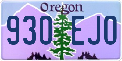 OR license plate 930EJO