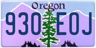 OR license plate 930EOJ