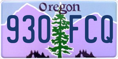 OR license plate 930FCQ