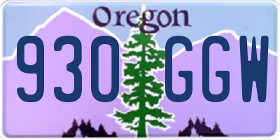OR license plate 930GGW