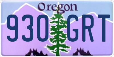 OR license plate 930GRT