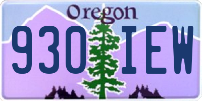 OR license plate 930IEW