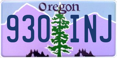 OR license plate 930INJ