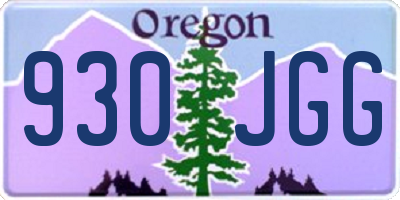 OR license plate 930JGG