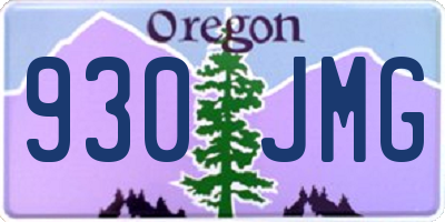 OR license plate 930JMG