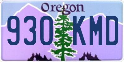 OR license plate 930KMD