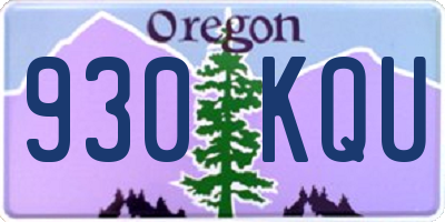 OR license plate 930KQU