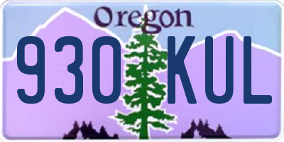 OR license plate 930KUL
