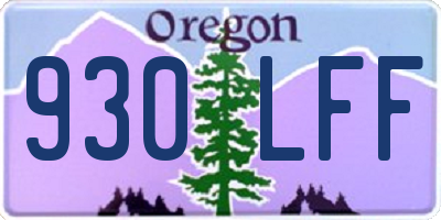 OR license plate 930LFF