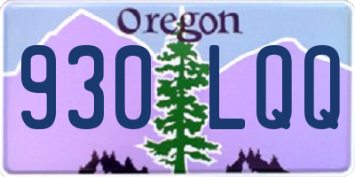 OR license plate 930LQQ