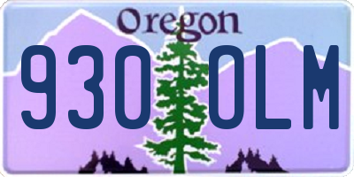 OR license plate 930OLM