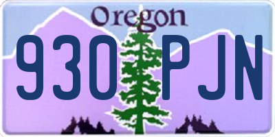 OR license plate 930PJN