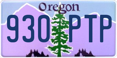OR license plate 930PTP