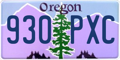 OR license plate 930PXC