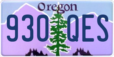 OR license plate 930QES