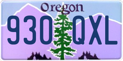 OR license plate 930QXL