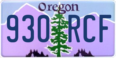 OR license plate 930RCF