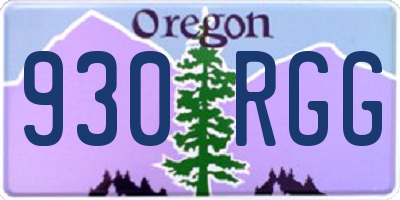 OR license plate 930RGG
