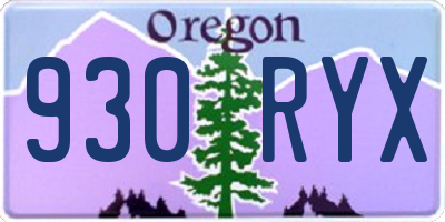 OR license plate 930RYX
