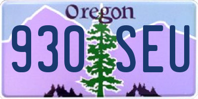 OR license plate 930SEU