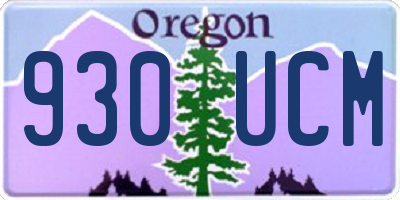 OR license plate 930UCM