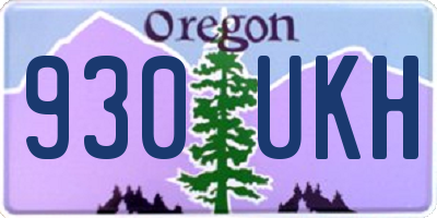 OR license plate 930UKH