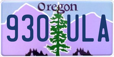 OR license plate 930ULA