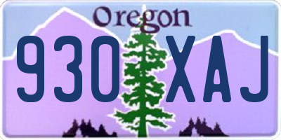 OR license plate 930XAJ
