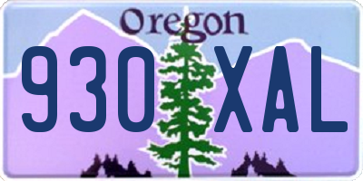 OR license plate 930XAL