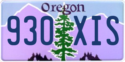 OR license plate 930XIS