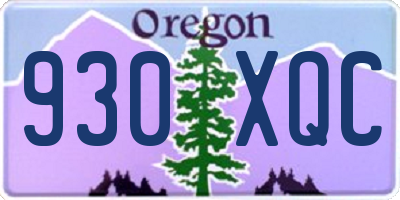 OR license plate 930XQC