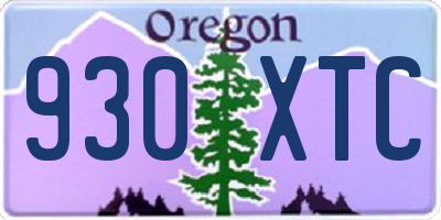 OR license plate 930XTC