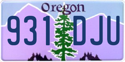 OR license plate 931DJU