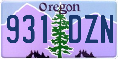 OR license plate 931DZN