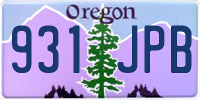 OR license plate 931JPB