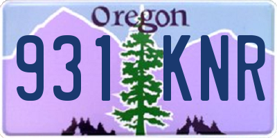 OR license plate 931KNR