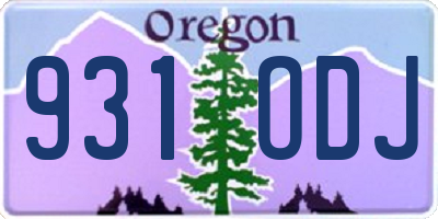 OR license plate 931ODJ