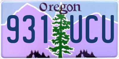 OR license plate 931UCU