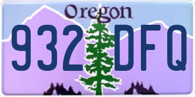 OR license plate 932DFQ